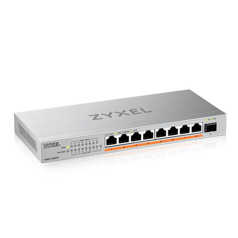[XMG-108HP-EU0101F] Zyxel XMG-108HP Non gestito 2.5G Ethernet (100/1000/2500) Supporto Power over Ethernet (PoE)