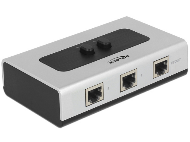 DeLOCK 87673 hub di interfaccia 1000 Mbit/s Nero, Grigio