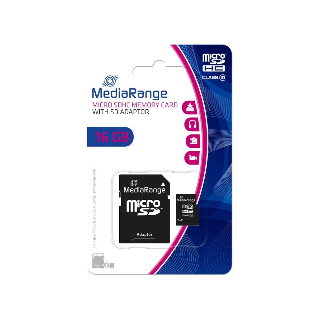 [MR958] MediaRange MR958 memoria flash 16 GB MicroSDHC Classe 10
