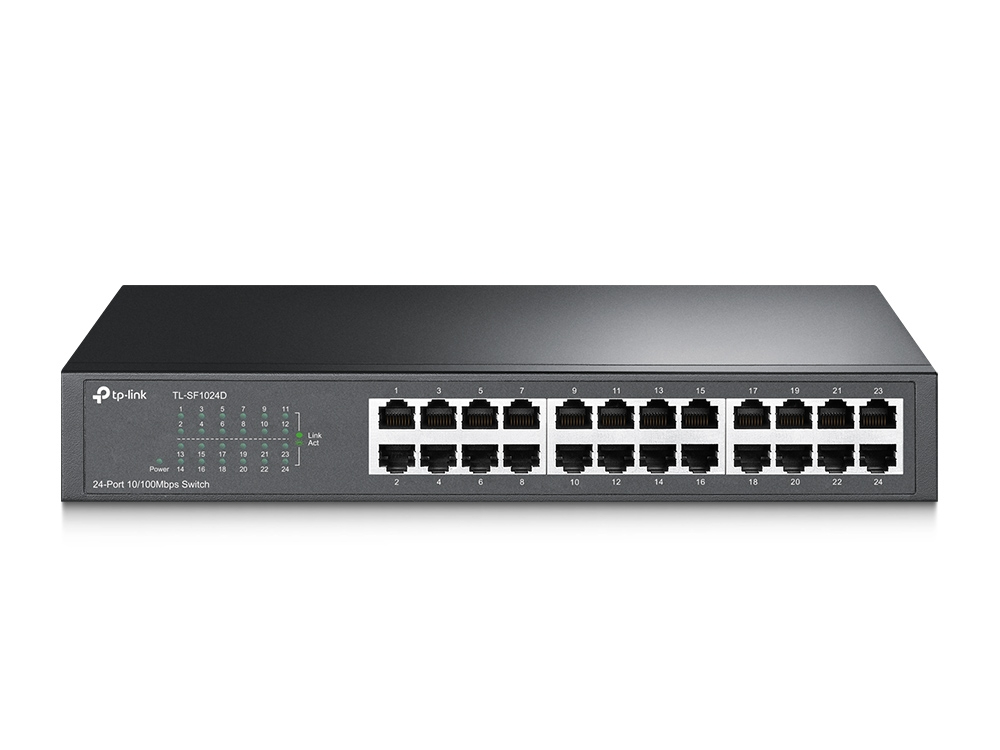 [TL-SF1024D] TP-Link TL-SF1024D switch di rete Non gestito Fast Ethernet (10/100) Grigio