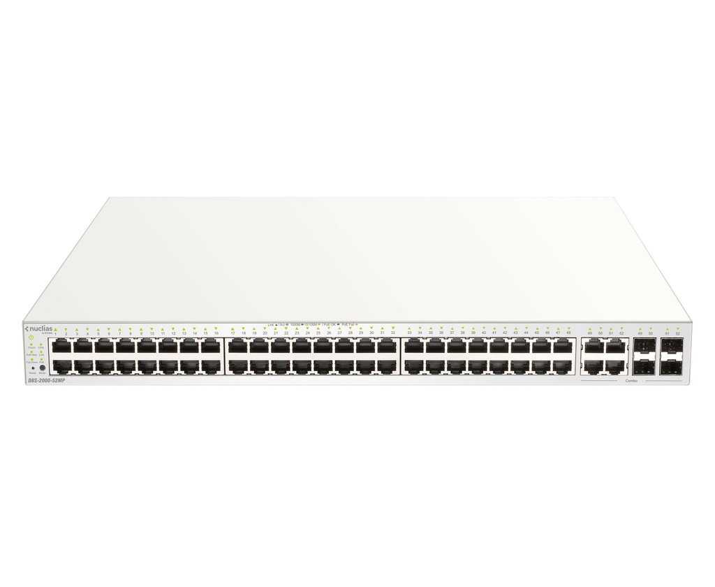 [DBS-2000-52MP] D-Link DBS-2000-52MP switch di rete Gestito L2 Gigabit Ethernet (10/100/1000) Supporto Power over Ethernet (PoE) Grigio