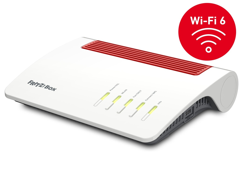 [20002998] Box 7590 AX router wireless Gigabit Ethernet Dual-band (2.4 GHz/5 GHz) Bianco