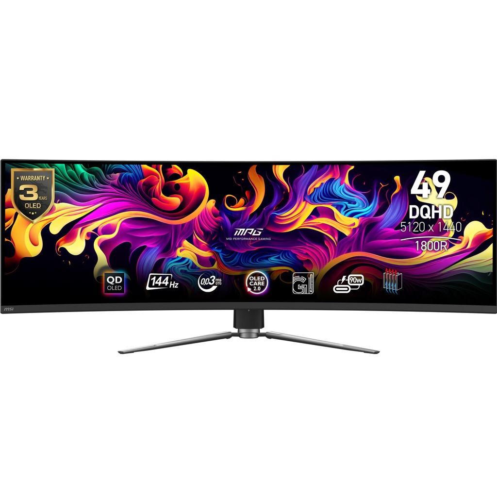 [9S6-3FA84T-008] MSI MPG 491CQPDE QD-OLED Monitor PC 124,5 cm (49") 5120 x 1440 Pixel Dual QHD Nero