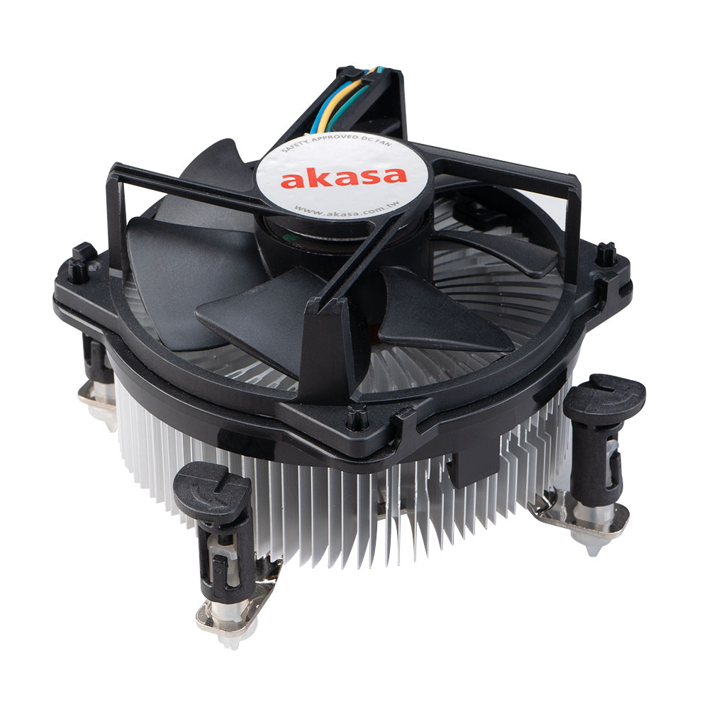 Akasa AK-955A-BV2 sistema di raffreddamento per computer Processore Raffreddatore d'aria 9 cm Alluminio, Nero 1 pz