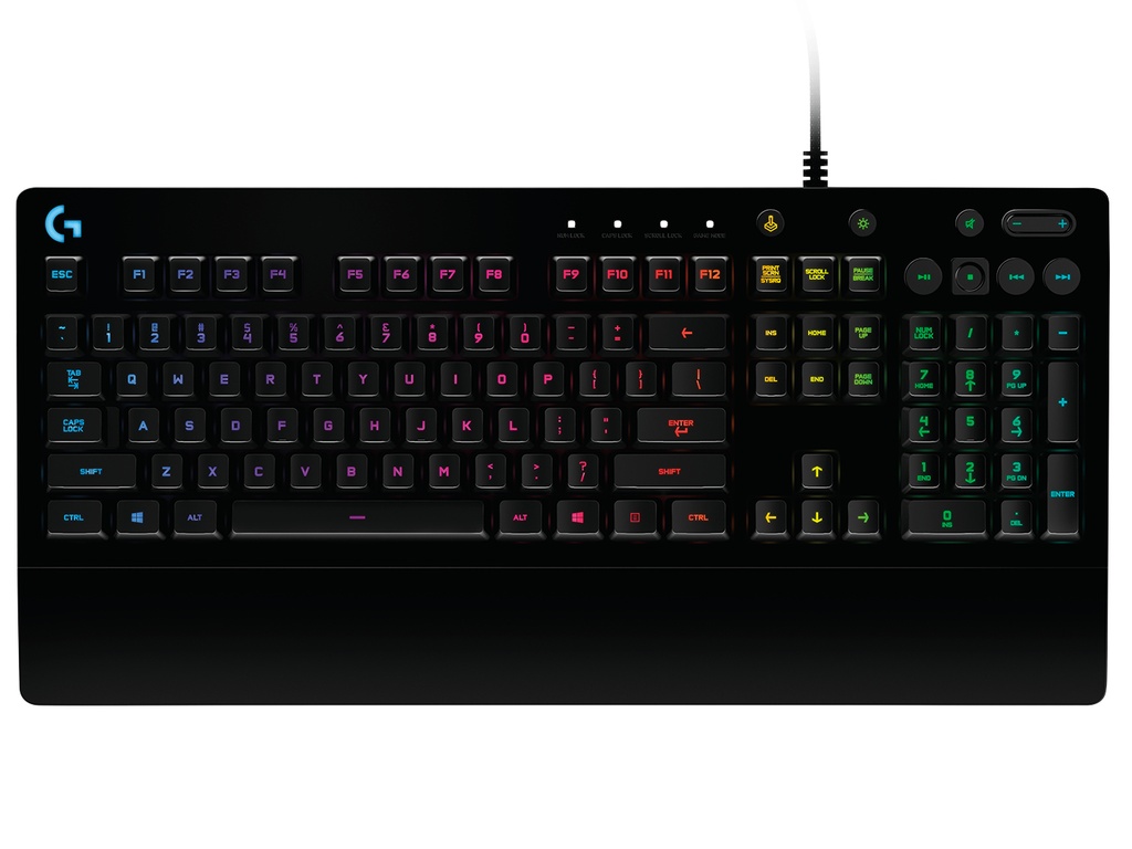 Tastiera Logitech Prodigy G213 LED RGB USB Layout tedesco Retroilluminazione multizona