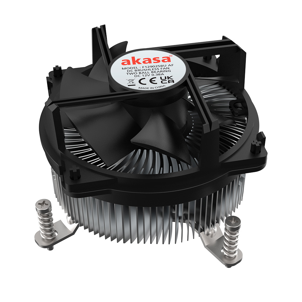 [AK-CC6608BP01] Akasa Intel LGA1700 Processore Raffreddatore ibrido 9 cm Alluminio, Nero 1 pz