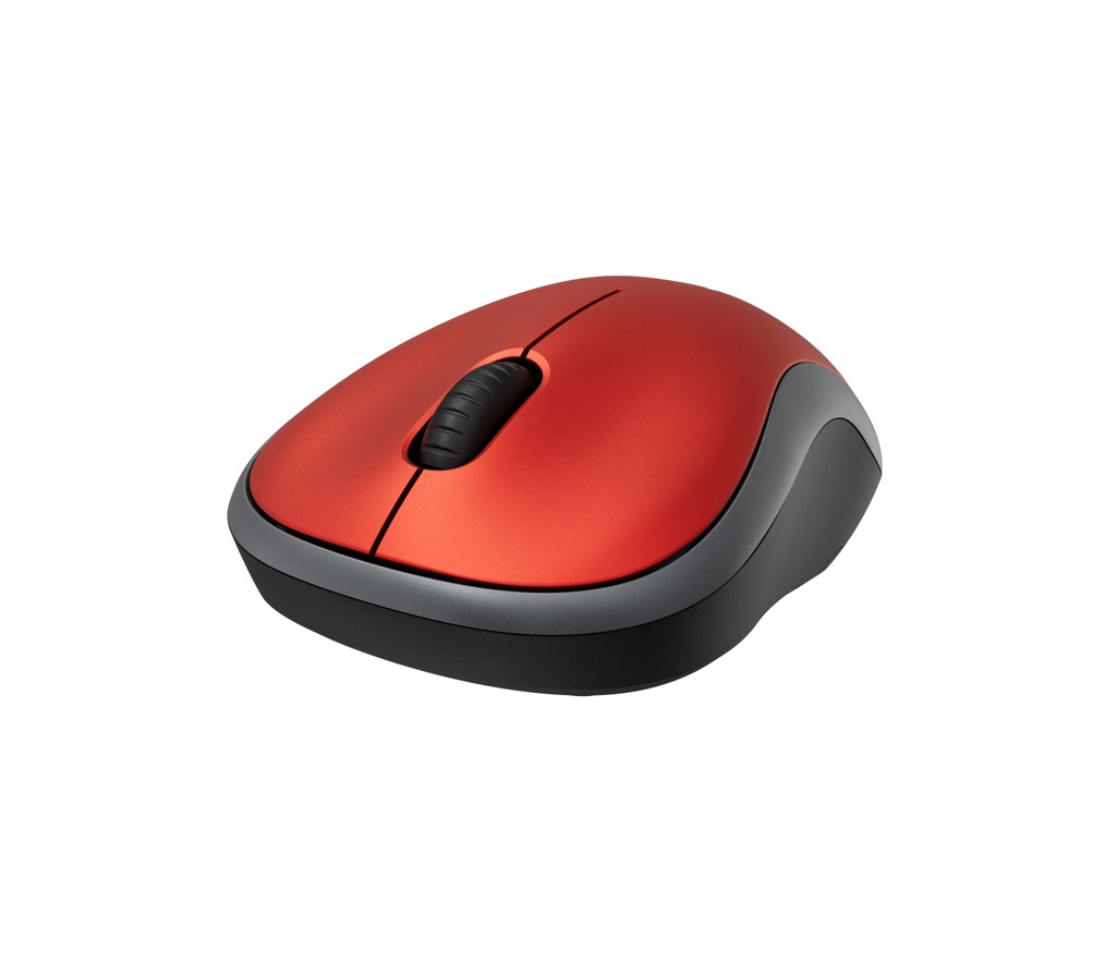 [910-002240] ORIGINAL Logitech Accessori per computer Rosso 910-002240 M185 - Maus Mouse wireless Logitech, 2,4 GHz, ricevitore wireless (USB), portata 10 m, 3 pulsanti, 1000 DPI, rotella di scorrimento a 2 vie, rosso