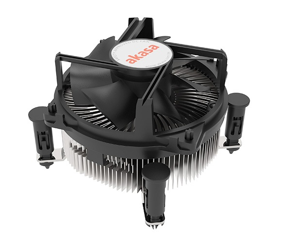 [AK-CC6606BP01] Akasa AK-CC6606BP01 sistema di raffreddamento per computer Processore Dissipatore di calore/Radiatore 9 cm Alluminio, Nero 1 pz