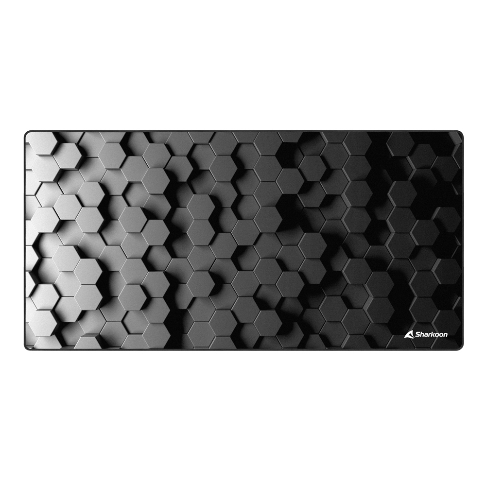 [4044951032242] Sharkoon SKILLER SGP30 Big Hex Tappetino per mouse per gioco da computer Nero