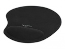 DeLOCK Mouse pad ergonomico con poggiapolso in gel nero 230 x 202 x 24 mm