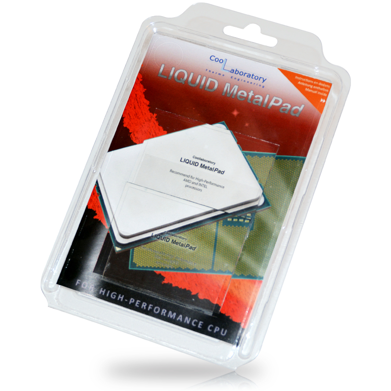 [TG-MPE-100-100-20-R] Coollaboratory Liquid MetalPad compontente del dissipatore di calore Cuscinetto termico 4 g