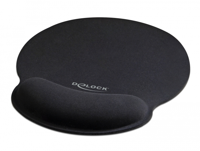 [12559] Tappertino per Mouse DeLock Ergonomico Gel Nero