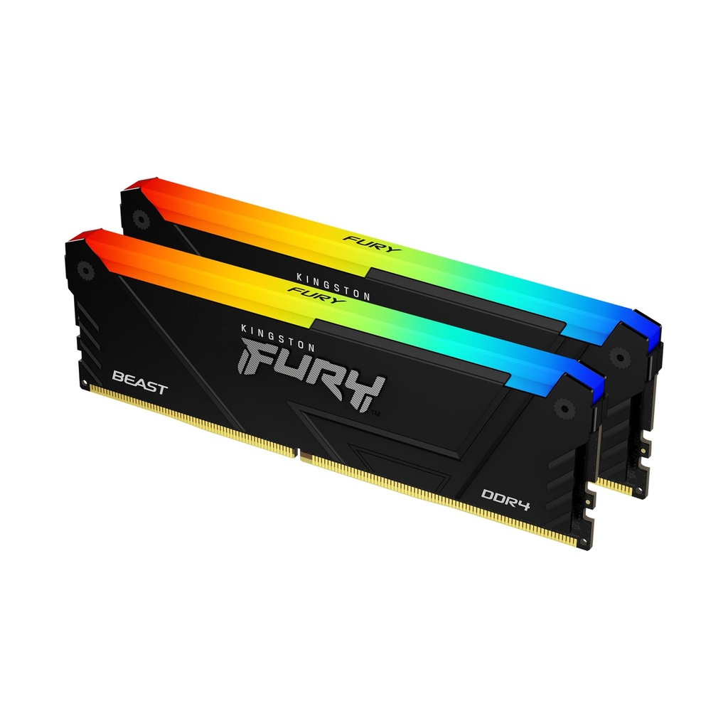 [KF432C16BB12AK2/32] Kingston Technology FURY Beast 32GB 3200MT/s DDR4 CL16 DIMM (Kit da 2) 1Gx8 RGB