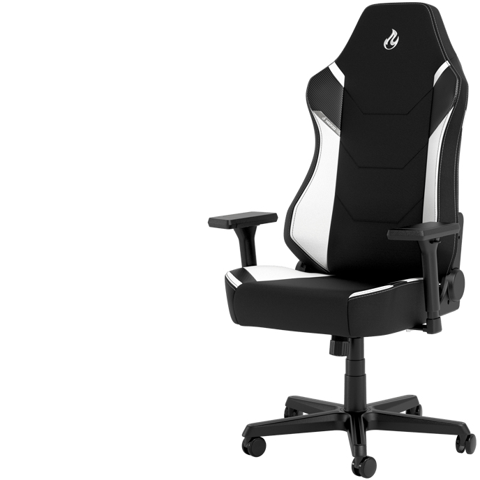 [NC-X1000-BW] Nitro Concepts X1000 Sedia da gaming per PC Sedia tappezzata Nero, Bianco