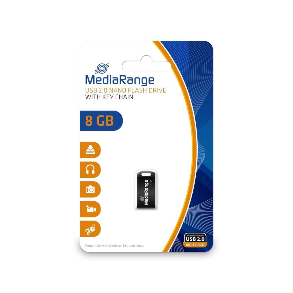 [MR920] MediaRange MR920 unità flash USB 8 GB USB tipo A 2.0 Nero