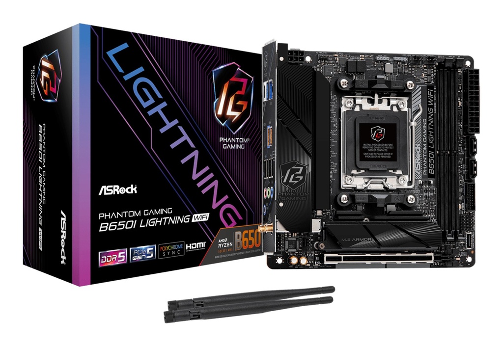 [90-MXBMP0-A0UAYZ] Asrock B650I Lightning WiFi AMD B650 Socket AM5 mini ITX