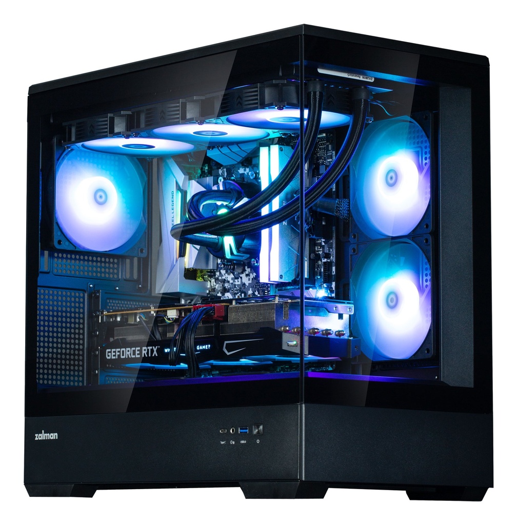 Case Zalman P30 Mini Tower mATX Vetro Temperato Nero/Bianco