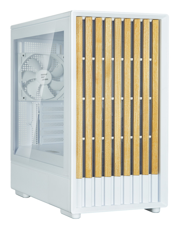 Case Zalman P10 Namu Mini-Tower mATX Vetro Temperato Bianco Legno
