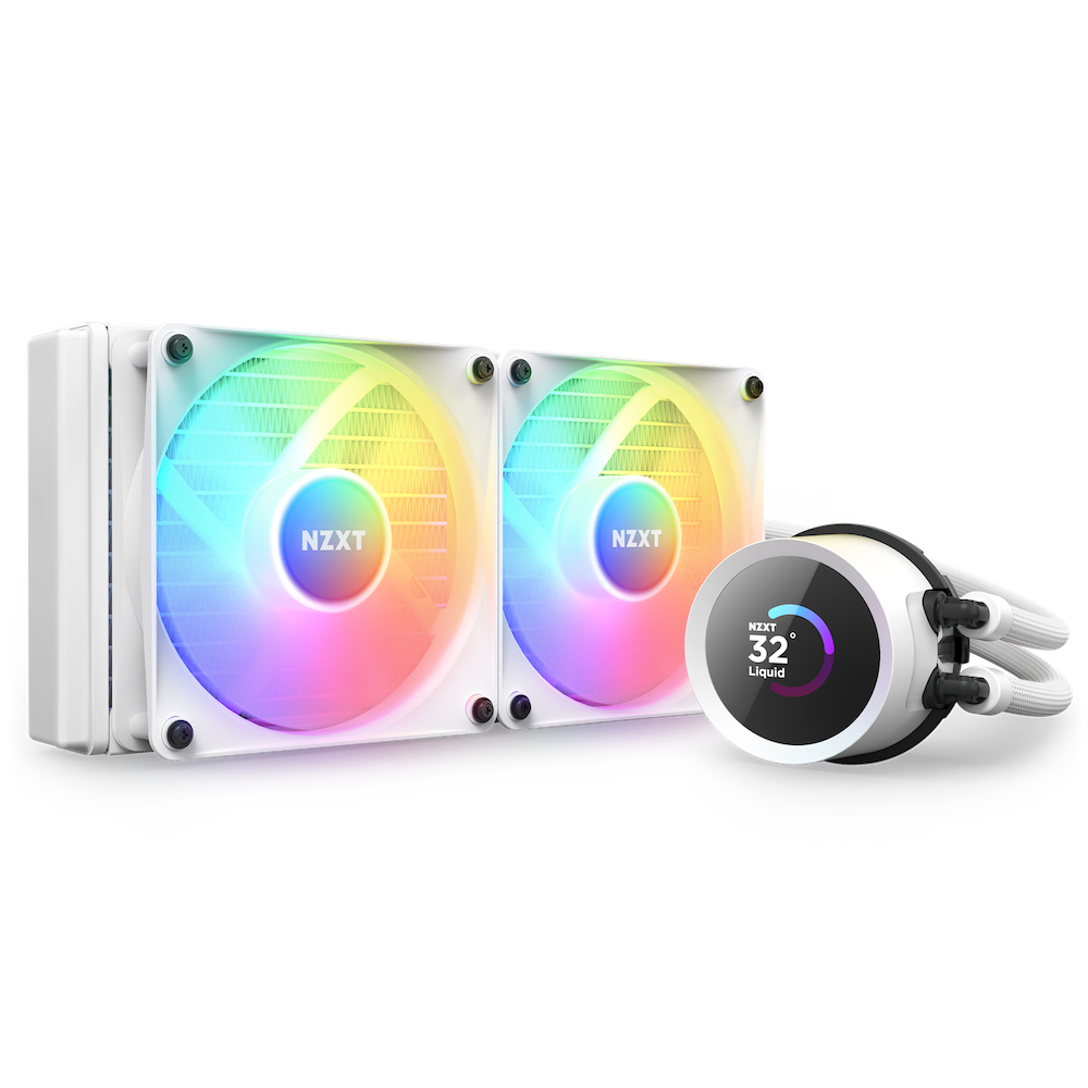 [RL-KR240-W1] NZXT Kraken 240 RGB Processore Raffreddatore di liquidi tutto in uno 12 cm Bianco 1 pz