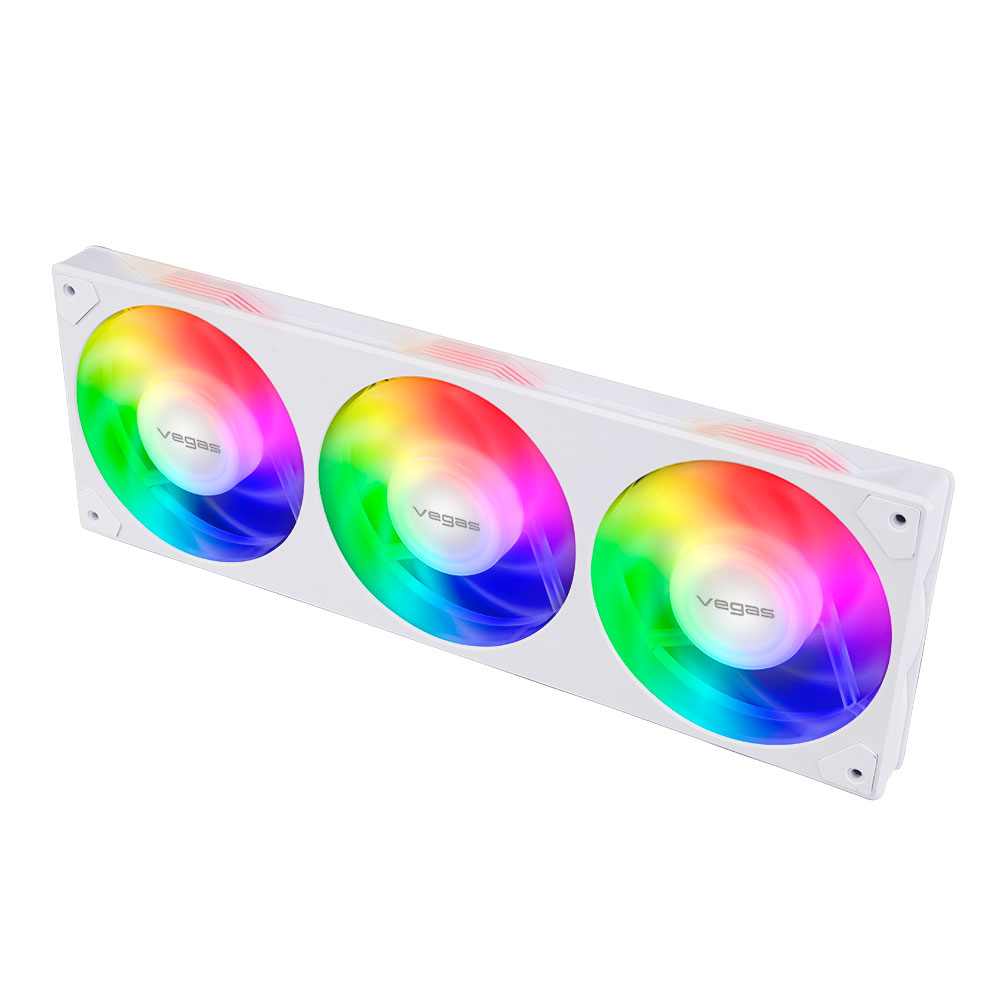 Akasa VEGAS A36 Case per computer, Processore Ventilatore 12 cm Bianco 1 pz