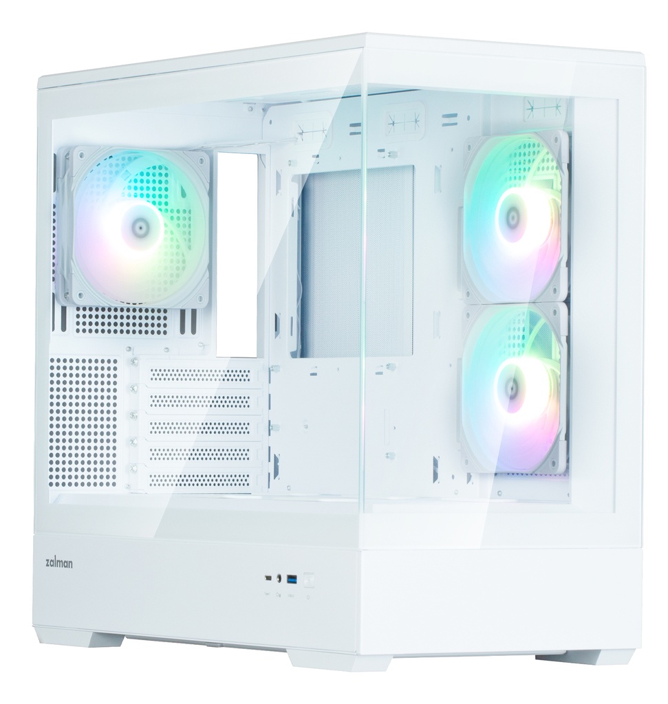 Case Zalman P30 V2 Mini-Tower mATX RGB Vetro Temperato Bianco