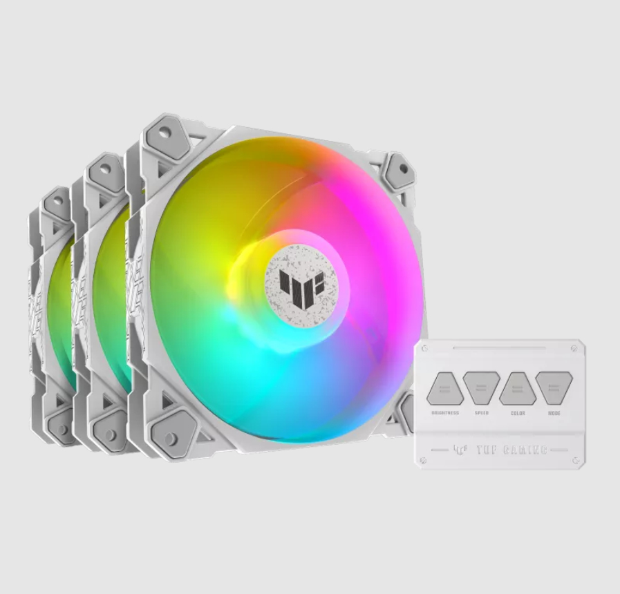[90DA0033-B09030] ASUS TUF GAMING TF120 ARGB WHITE EDITION 3IN1 Case per computer Raffreddatore d'aria 12 cm Bianco 3 pz