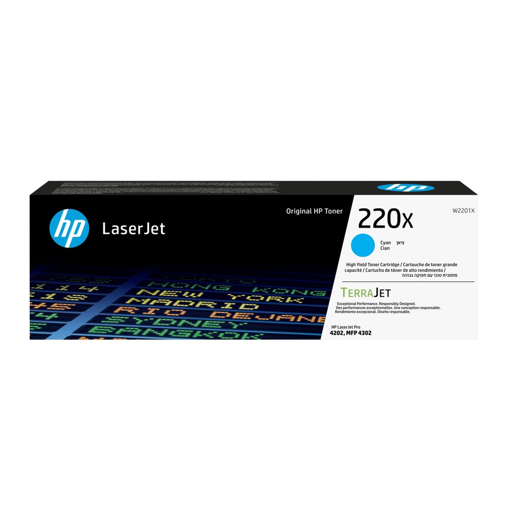 [W2201X] HP Cartuccia toner originale ciano LaserJet 220X