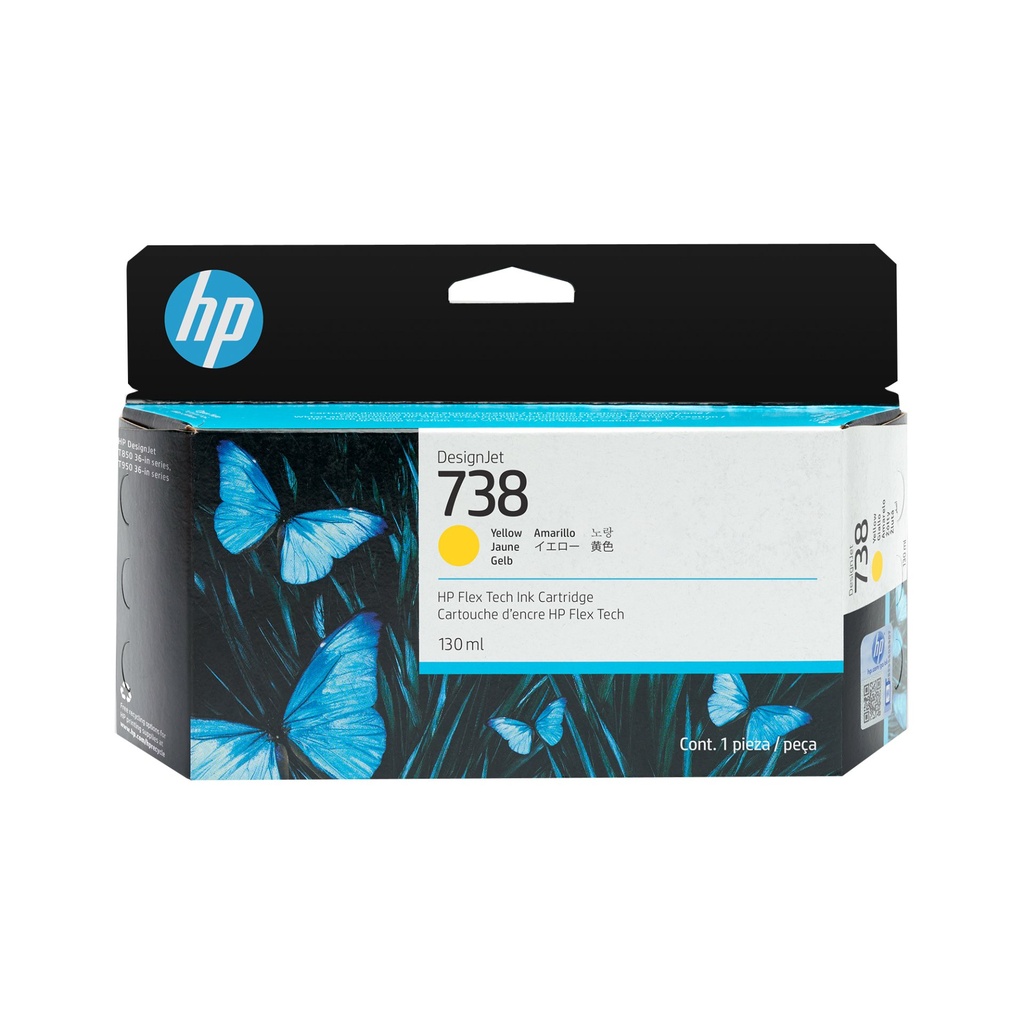 [498N7A] HP Cartuccia di inchiostro giallo DesignJet 738 da 130 ml
