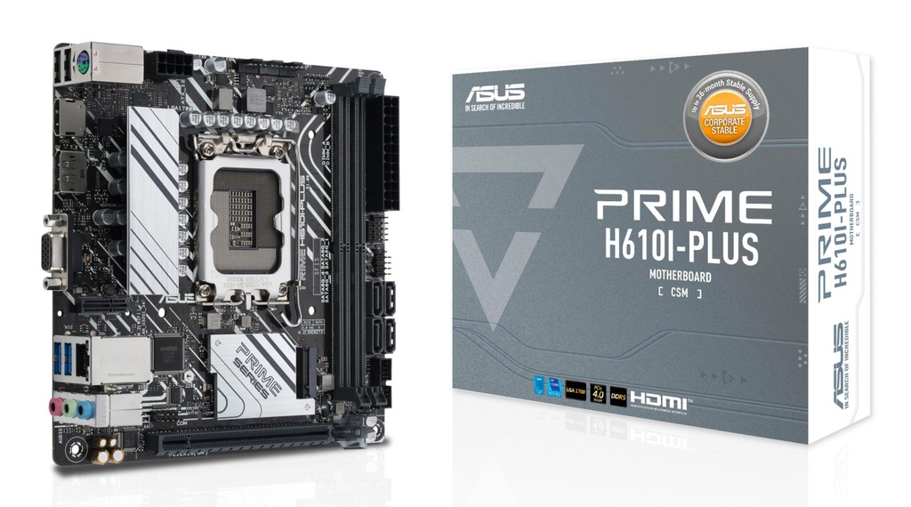 [90MB1GB0-M0EAYC] ASUS PRIME H610I-PLUS-CSM Intel H610 LGA 1700 mini ITX