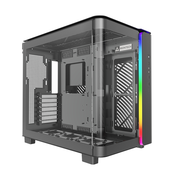 [KING95B] Case Montech KING 95 Midi-Tower Vetro Temperato ARGB Nero