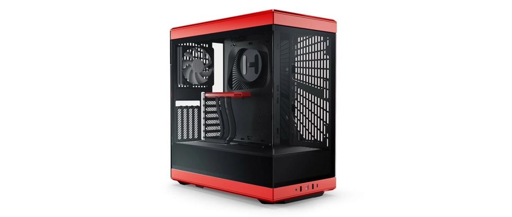 Case Hyte Y40 Midi Tower Vetro Temperato Rosso Nero