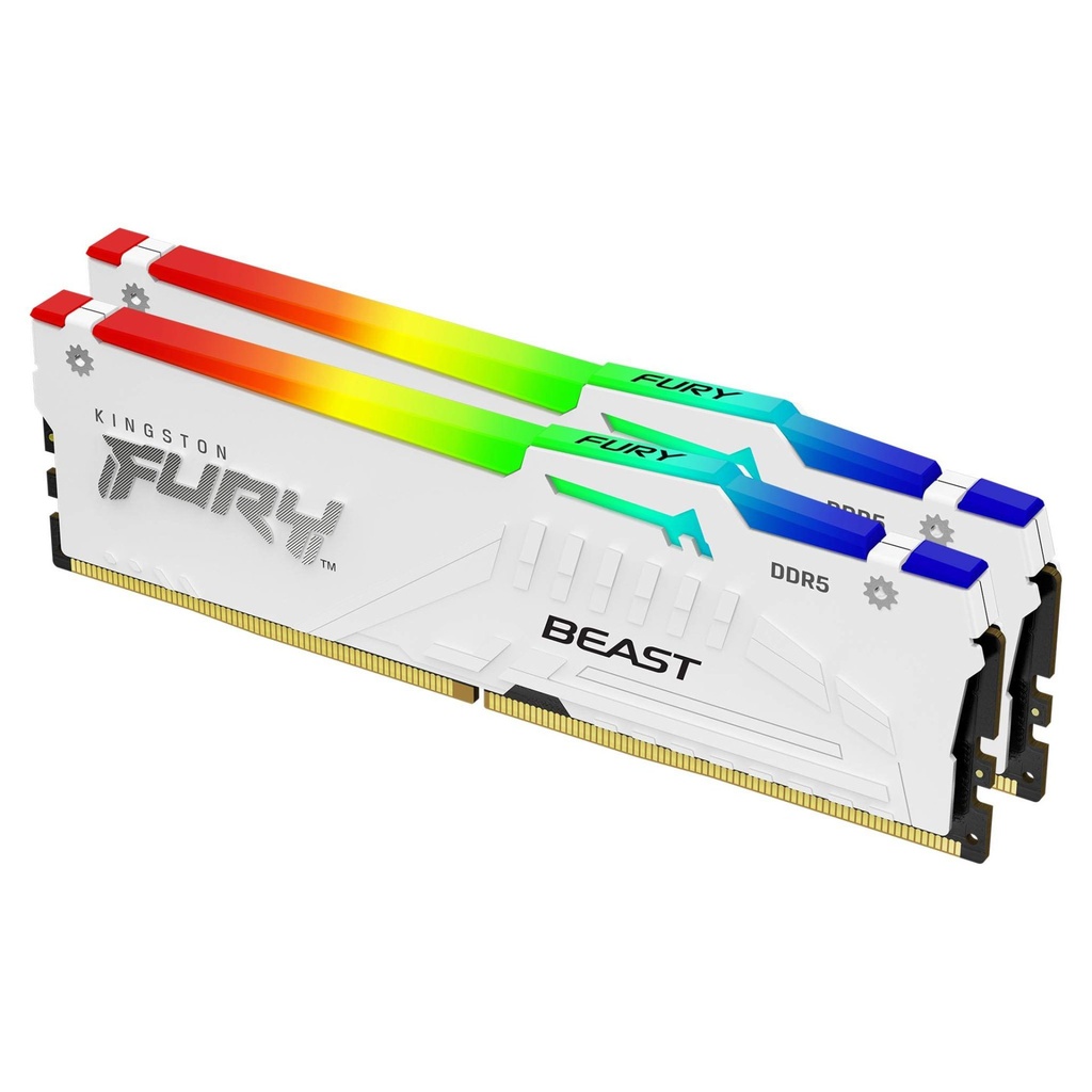 [KF556C36BWEAK2-32] Kingston Technology FURY Beast 32 GB 5600 MT/s DDR5 CL36 DIMM (Kit da 2 moduli) White RGB EXPO