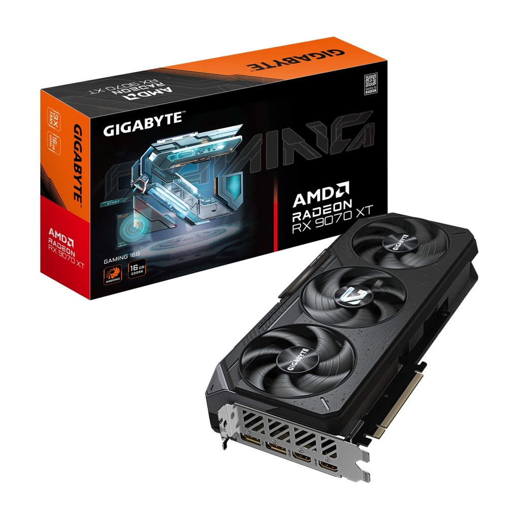 [GV-R9070XTGAMING-16GD] GIGABYTE Radeon RX 9070 XT GAMING 16G Scheda grafica - 16 GB GDDR6, 256 bit, PCI-E 5.0, Frequenza core 2970 MHz, 2 x DisplayPort 2.1a, 2 x HDMI 2.1b, GV-R9070XTGAMING-16GD