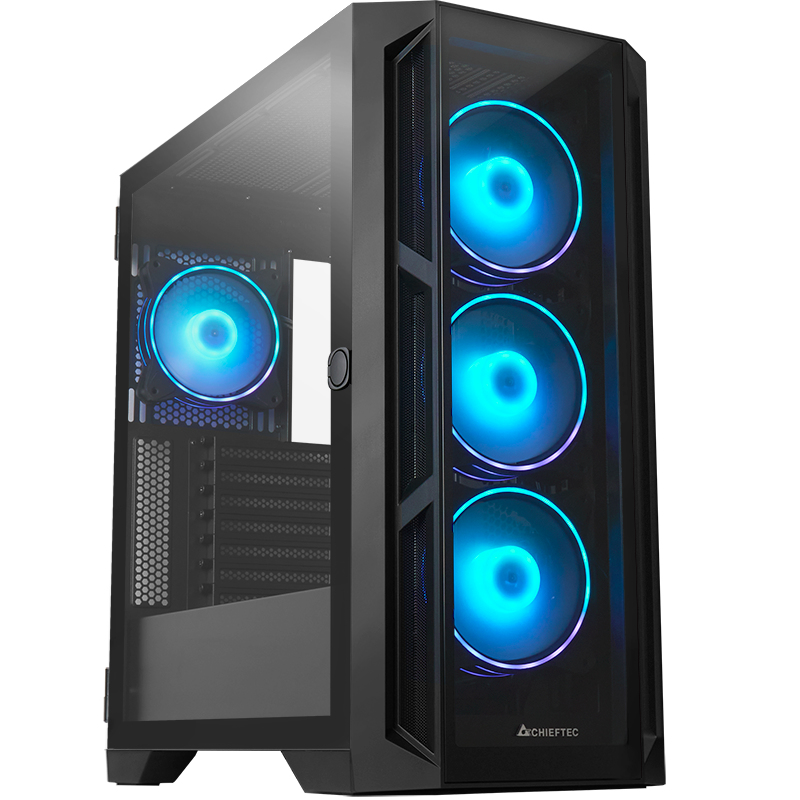 [GA-01B-TG-OP] Case Chieftec Apex GA-01B-TG-OP Midi-Tower ARGB Vetro Temperato Nero