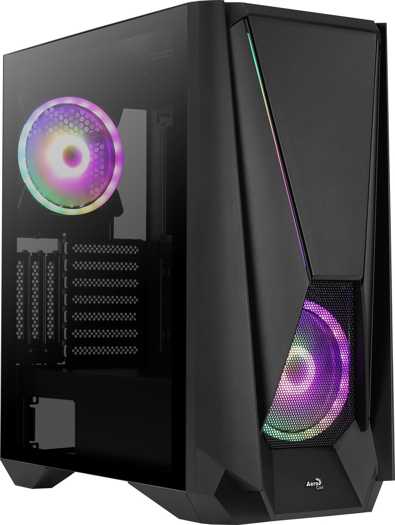 Case Aerocool Visor Midi-Tower LED RGB Nero