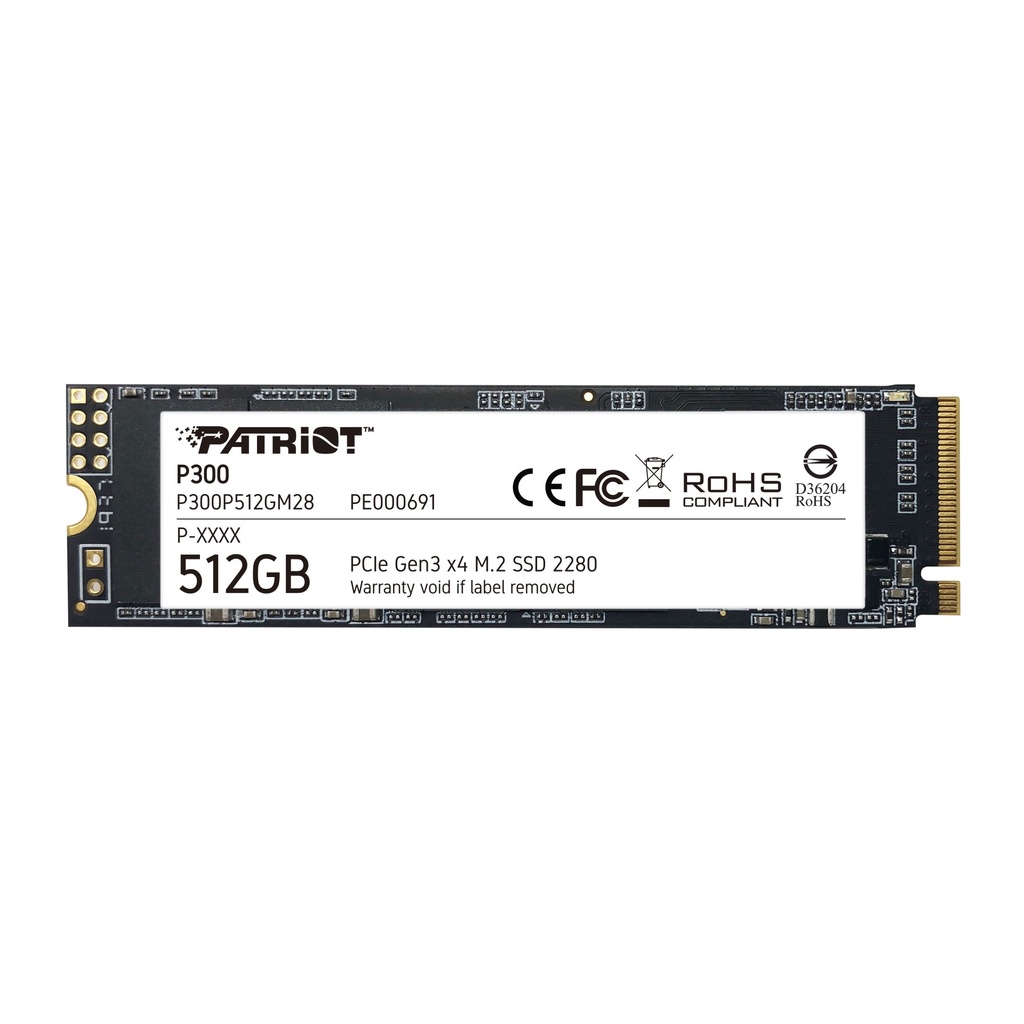 [P300P512GM28] Patriot Memory P300P512GM28 drives allo stato solido 512 GB M.2 PCI Express NVMe