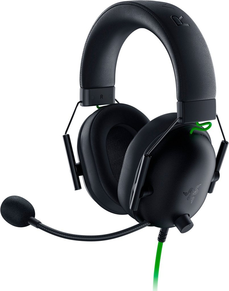 [RZ04-03240100-R3M1] Razer Blackshark V2 X Auricolare Cablato A Padiglione Gaming Nero, Verde