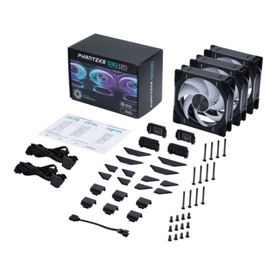 [PH-F120D30_DRGB_PWM_BK01_3P] Phanteks D30-120 D-RGB Fan Case per computer Ventilatore 12 cm Nero 3 pz