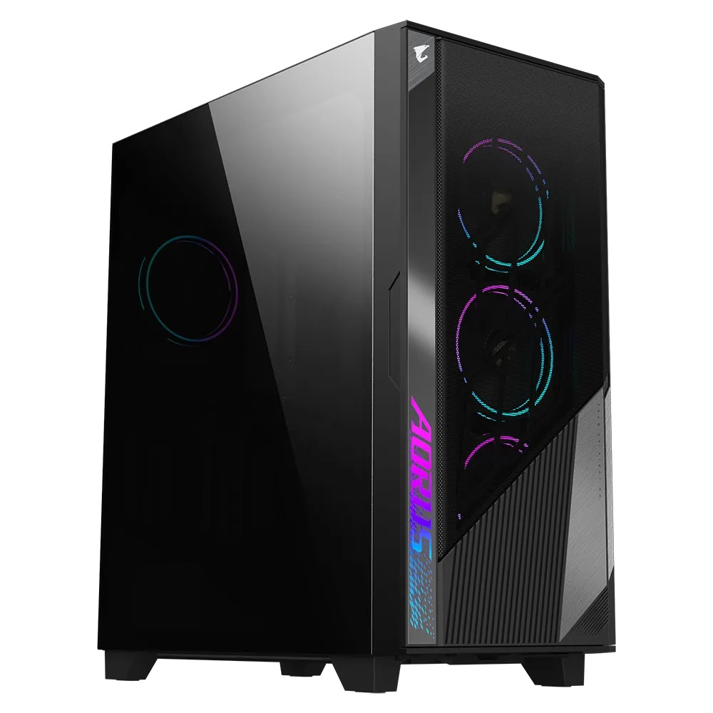 Case Gigabyte GB-AC500G Midi-Tower RGB Vetro Temperato Nero