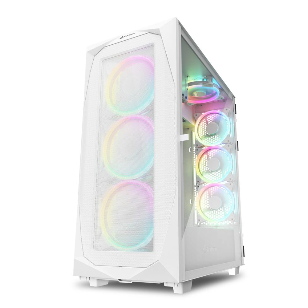 [4044951039593] Case Sharkoon REV300 Midi-Tower LED RGB Bianco