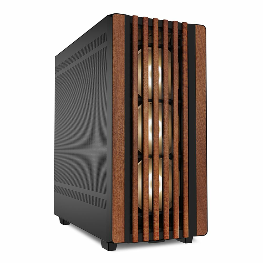 [4044951040179] Sharkoon REBEL C70M RGB Full Tower Nero, Legno