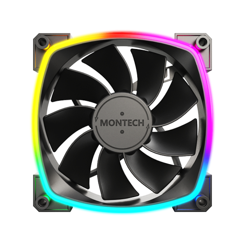 [RX120 PWM B] Montech RX120 PWM Case per computer Ventilatore 12 cm Nero 1 pz