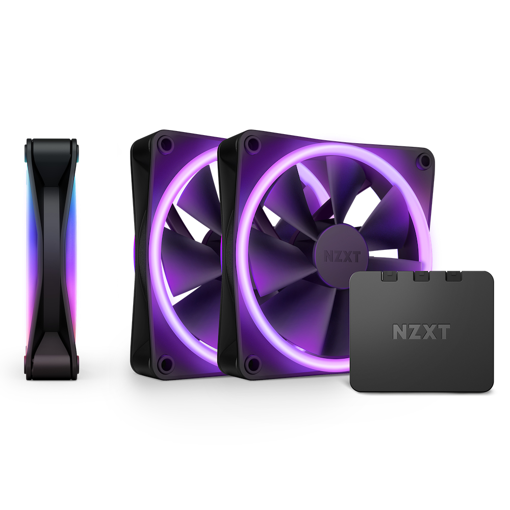 [RF-D12TF-B1] NZXT F120 RGB DUO Triple Pack Case per computer Ventilatore 12 cm Nero 3 pz