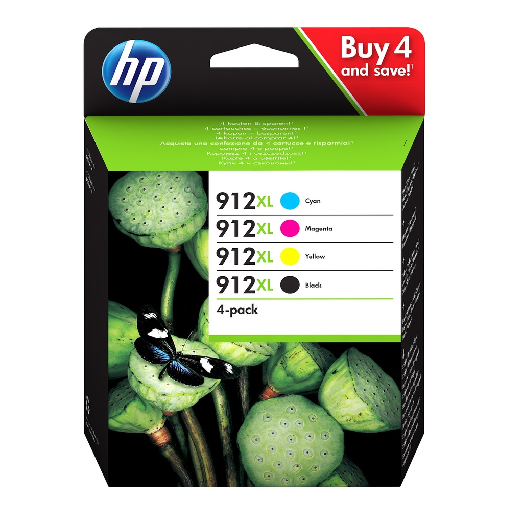 [3YP34AE MCVP] Multipack HP nero / ciano / magenta / giallo 3YP34AE MCVP 912 XL