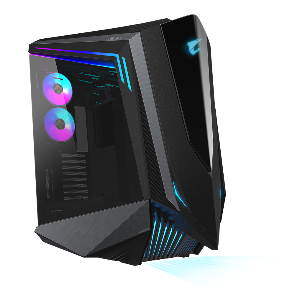 [GB-AC700G] GIGABYTE AORUS C700 GLASS Case per PC – Full Tower, supporta fino a E-ATX e radiatori da 420 mm, 5 ventole da 120 mm preinstallate, USB 3.1 Tipo-C, RGB Fusion
