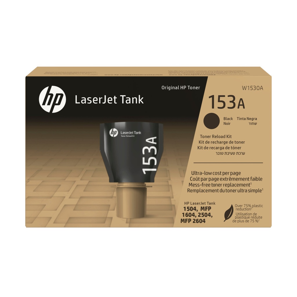 [W1530A] HP Kit di ricarica del toner nero originale LaserJet Tank 153A