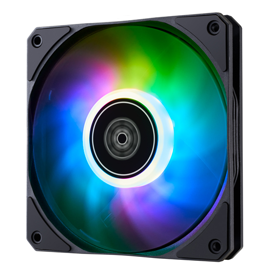 [SST-AS120B-ARGB] Silverstone Air Slimmer 120 Case per computer, Processore Raffreddatore d'aria 12 cm Nero, Trasparente 1 pz