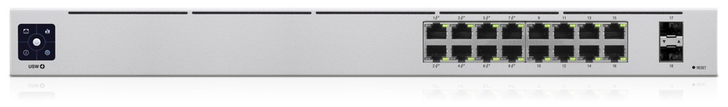 [USW-16-POE] Ubiquiti UniFi 16-Port PoE Gestito L2/L3 Gigabit Ethernet (10/100/1000) Supporto Power over Ethernet (PoE) 1U Argento