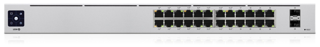 [USW-24-POE] Ubiquiti UniFi 24-Port PoE Gestito L2/L3 Gigabit Ethernet (10/100/1000) Supporto Power over Ethernet (PoE) 1U Argento
