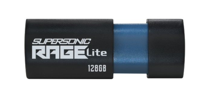 [PEF128GRLB32U] Patriot Memory Supersonic Rage Lite unità flash USB 128 GB USB tipo A 3.2 Gen 1 (3.1 Gen 1) Nero, Blu